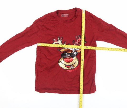Girls UK Size 11-12 Years NEXT Red Pullover T-Shirt
