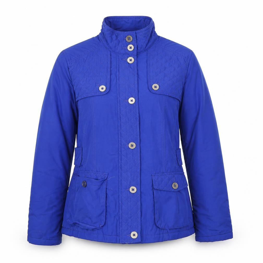 RJR.John Rocha Women's Blue Quilted Mid-Length Jacket Size 10