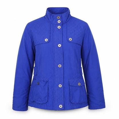 RJR.John Rocha Women's Blue Quilted Mid-Length Jacket Size 10