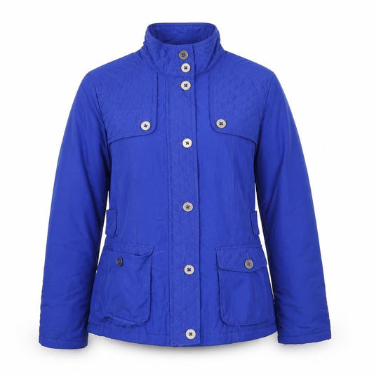 Womens UK Size 10 Rocha John Rocha Blue Quilted Coat