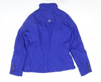 Womens UK Size 10 Rocha John Rocha Blue Quilted Coat