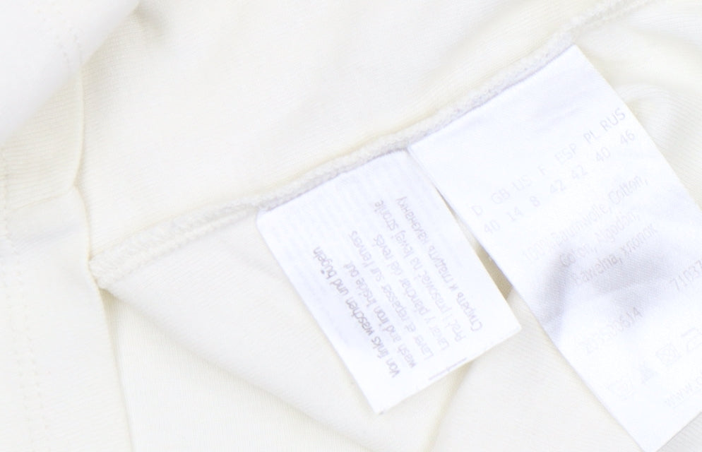 Womens UK Size 14 Olsen Ivory Basic T-Shirt
