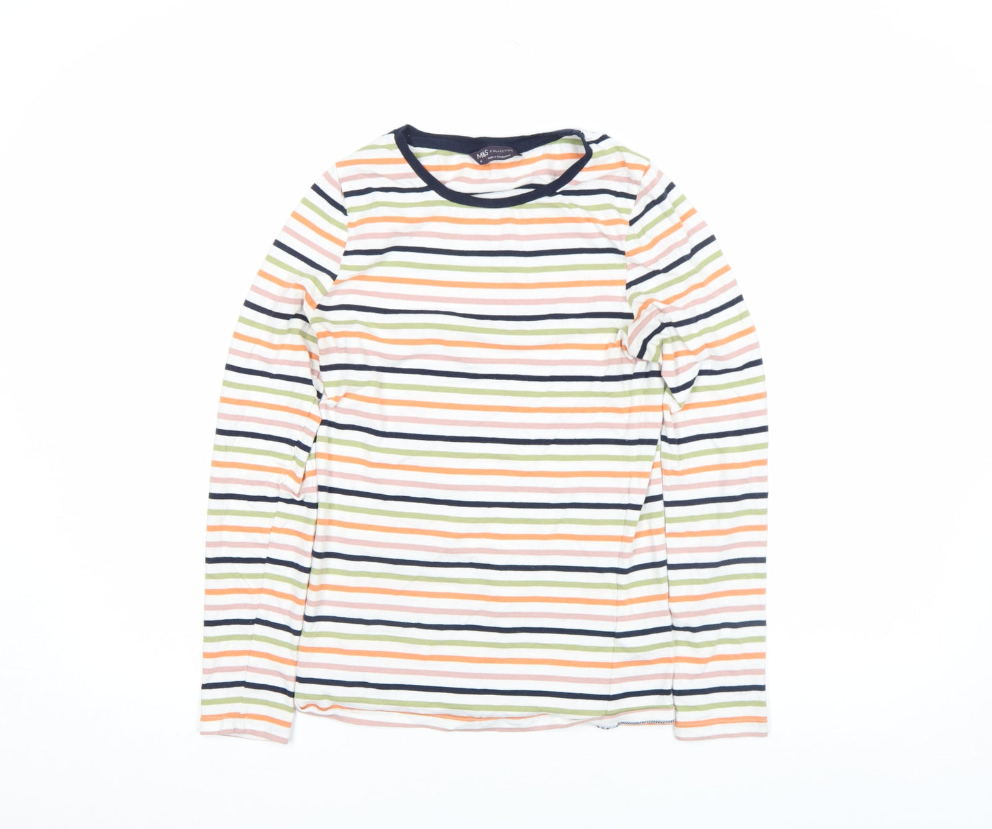 Womens UK Size 6 Marks and Spencer Multicoloured Basic T-Shirt