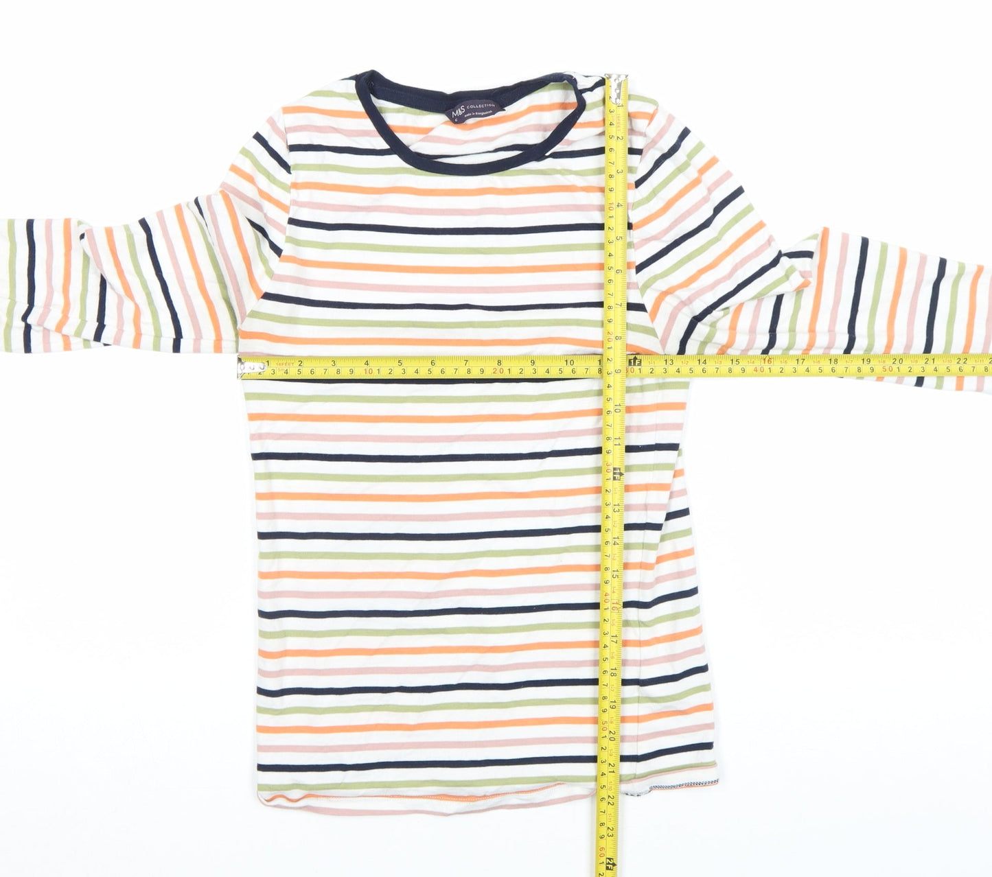 Womens UK Size 6 Marks and Spencer Multicoloured Basic T-Shirt