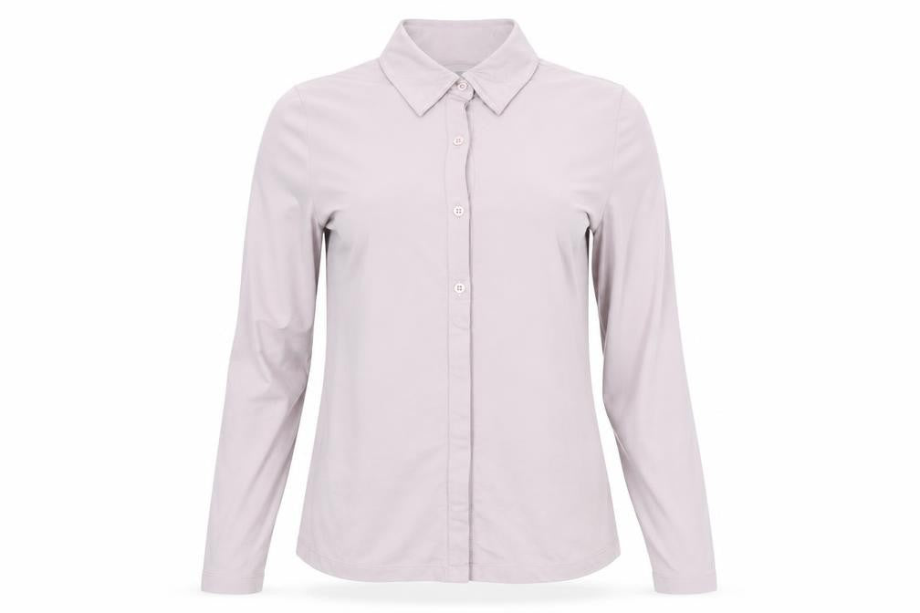 Womens UK Size S Rohan Beige Basic Button-Up