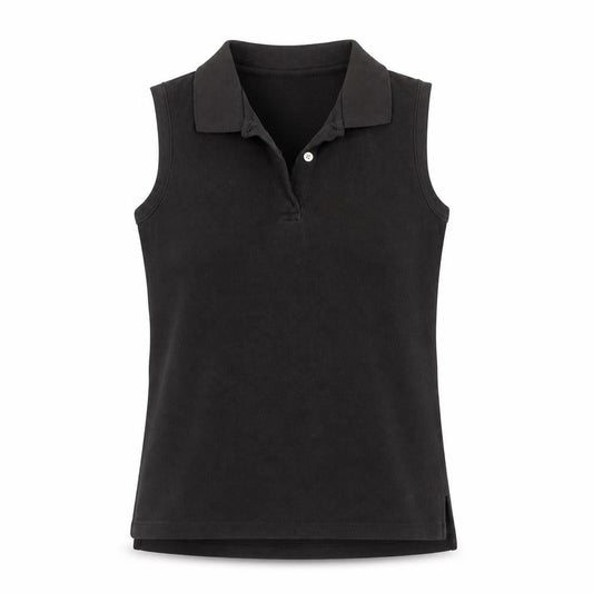 Womens UK Size M J.CREW Black Basic Polo