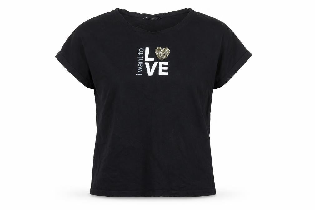 Womens UK Size M Pull&Bear Black Basic T-Shirt