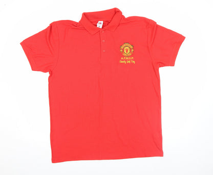 Mens UK Size XL Fruit of the Loom Cotton Blend Polo Shirt