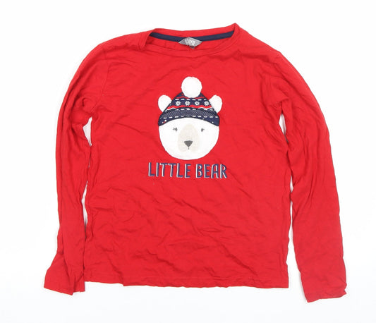 Girls UK Size 9-10 Years Fluid Red Pullover T-Shirt