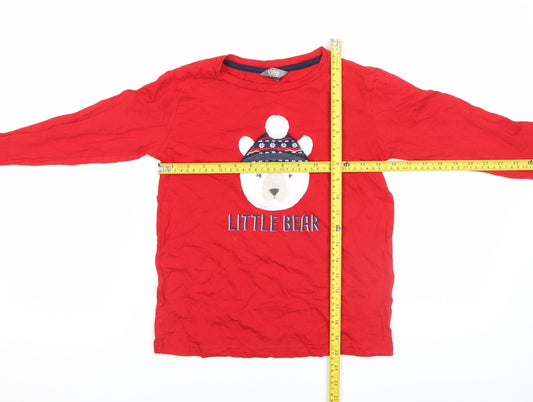 Girls UK Size 9-10 Years Fluid Red Pullover T-Shirt