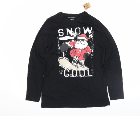 Girls UK Size 12-13 Years Primark Black Pullover T-Shirt
