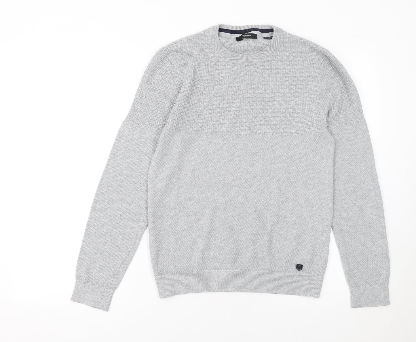 Mens UK Size S JACK & JONES Grey Pullover Jumper