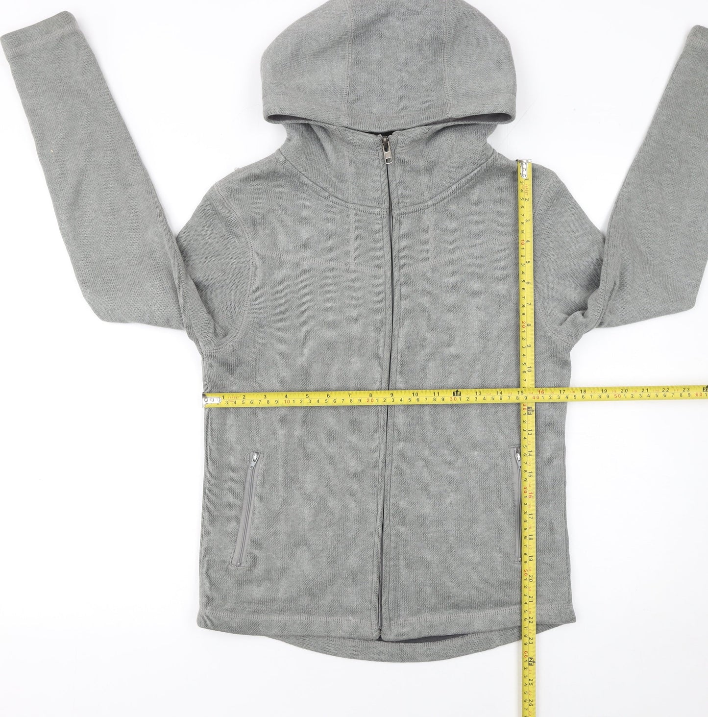Womens UK Size M Brave Soul Grey Full Zip Hoodie