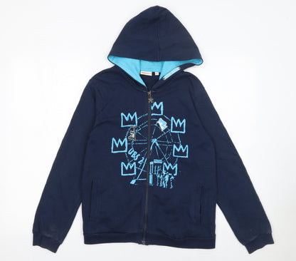 Boys UK Size 14 Years UBS2 Blue Full Zip Hoodie