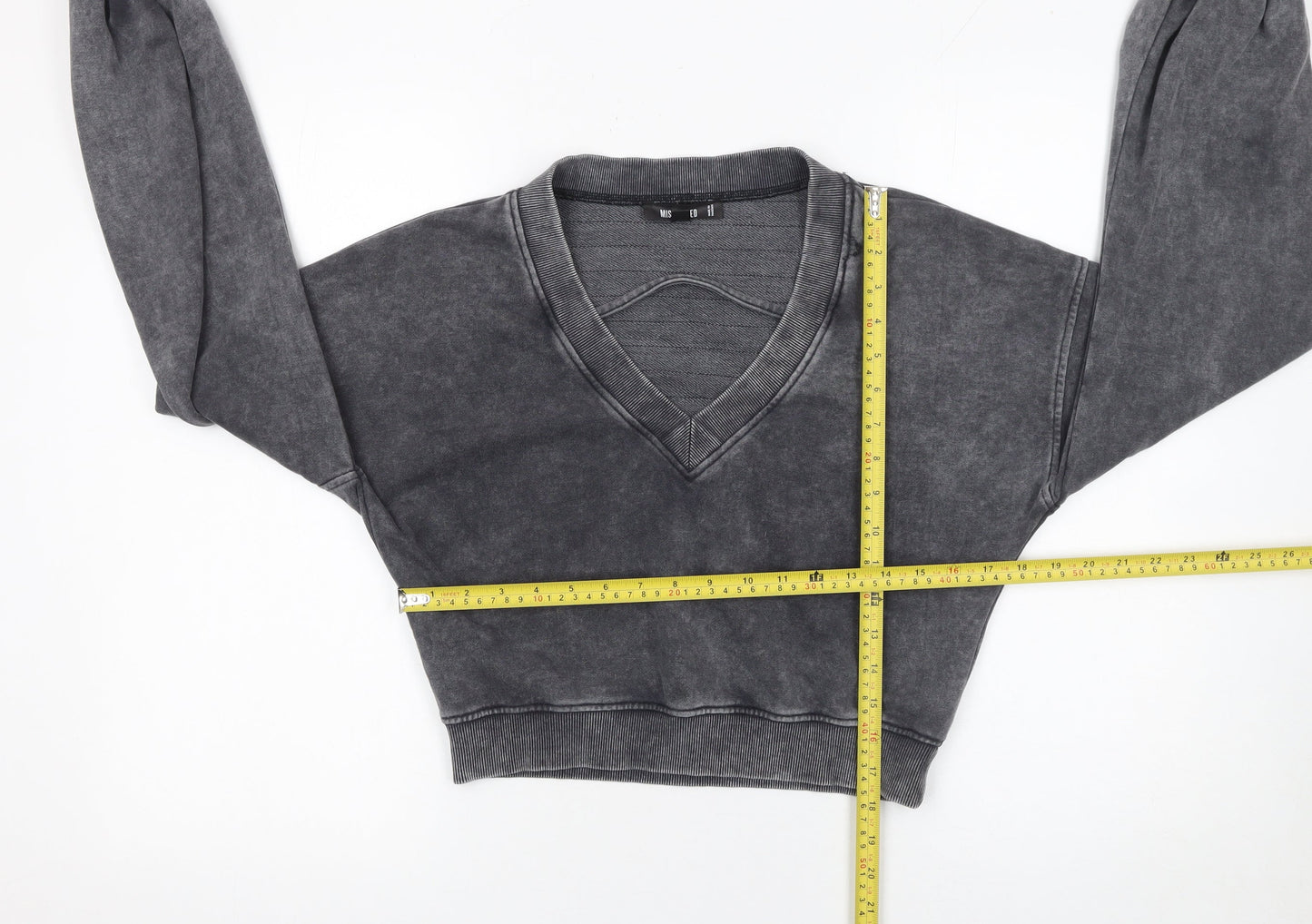 Womens UK Size 10 Missguided Grey Pullover Sweatshirt
