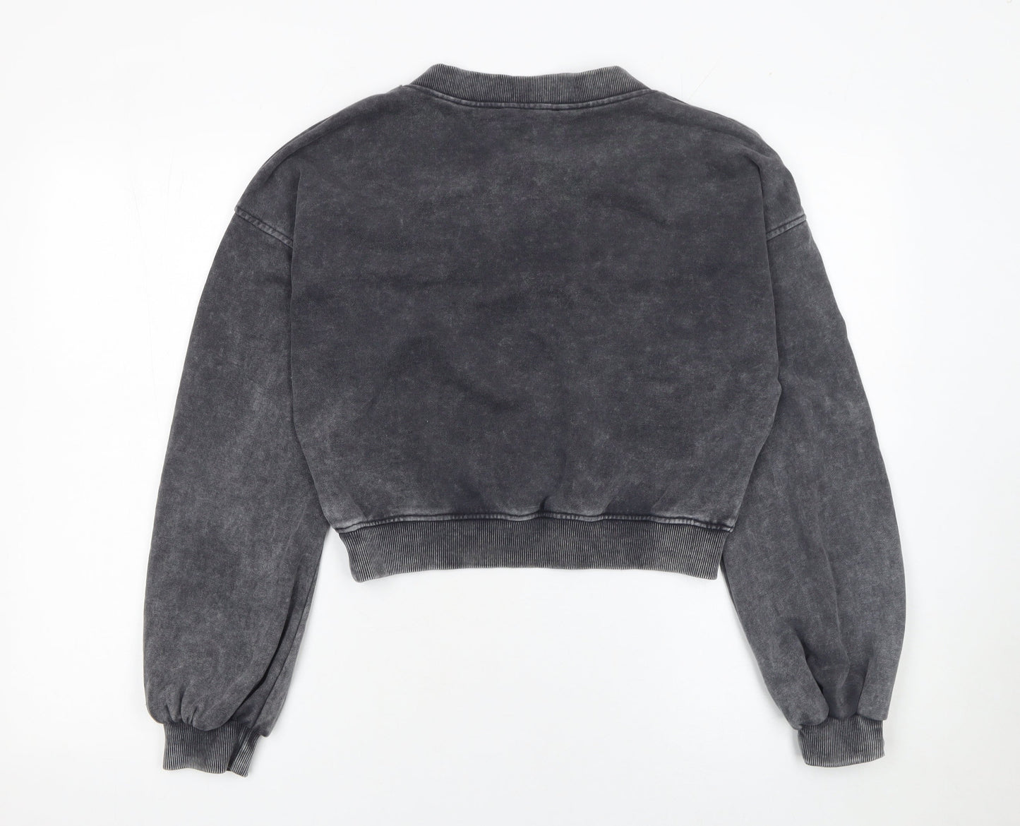 Womens UK Size 10 Missguided Grey Pullover Sweatshirt