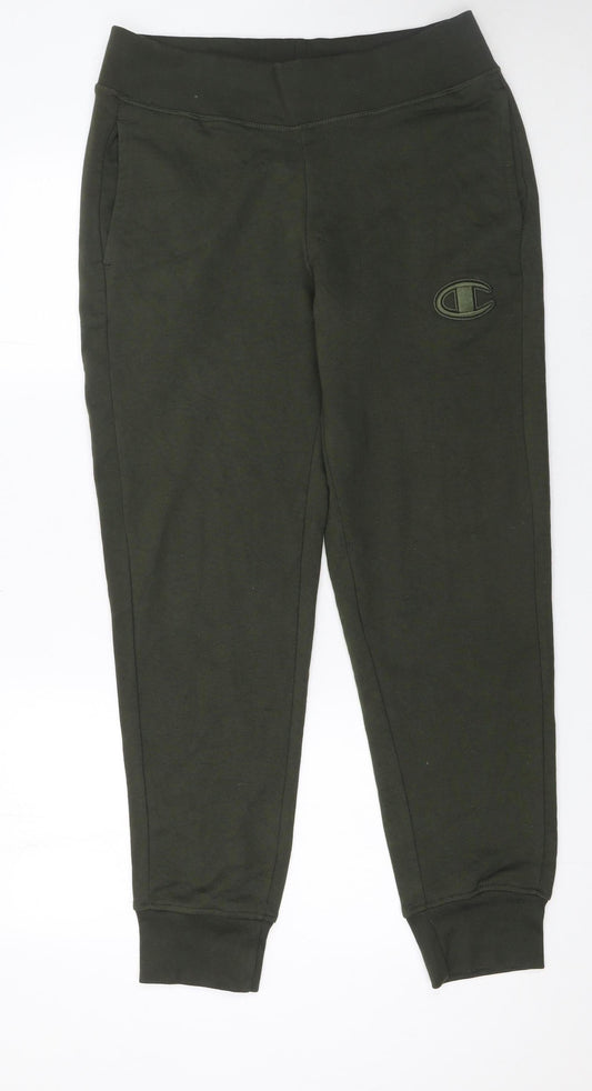 Mens UK Size S Champion Regular Fit Jogger Green Trousers