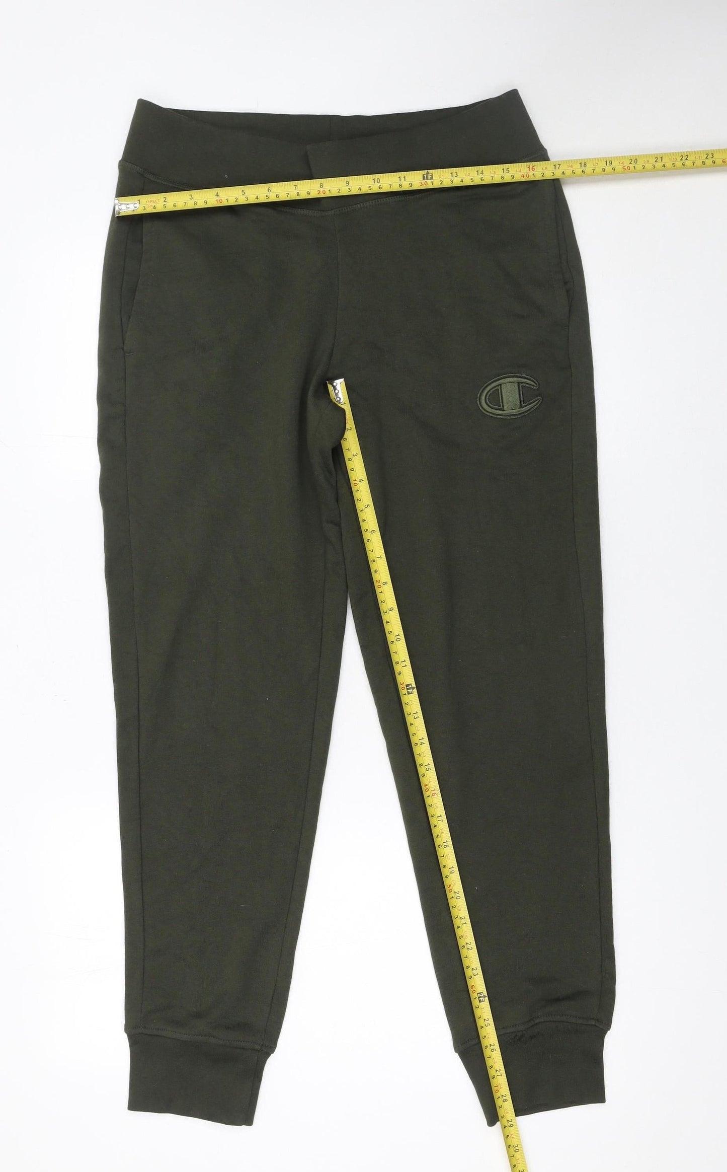 Mens UK Size S Champion Regular Fit Jogger Green Trousers