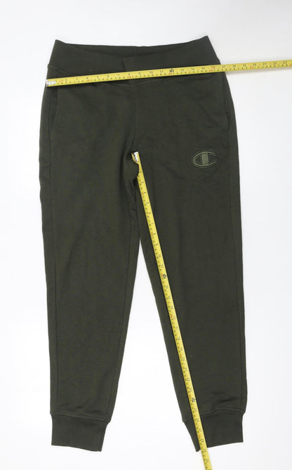 Mens UK Size S Champion Regular Fit Jogger Green Trousers