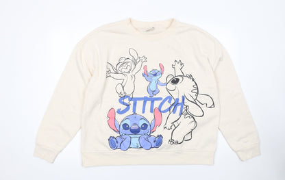Womens UK Size L Primark Beige Pullover Sweatshirt