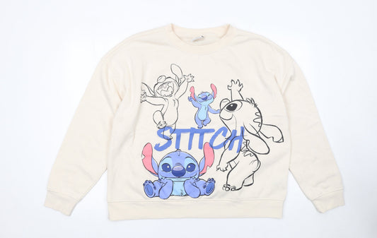 Womens UK Size L Primark Beige Pullover Sweatshirt
