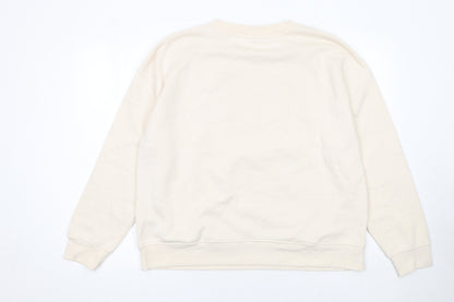 Womens UK Size L Primark Beige Pullover Sweatshirt