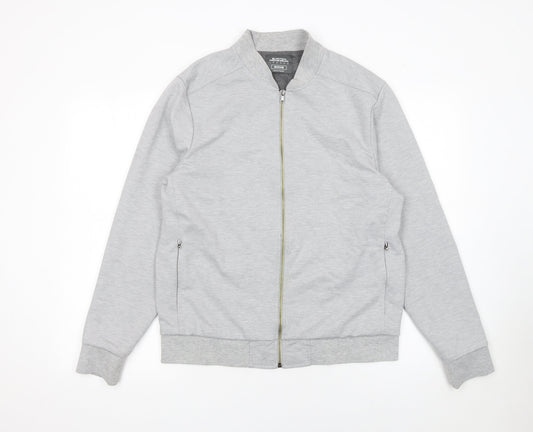 Mens UK Size M Burton Menswear London Grey Full Zip Sweatshirt