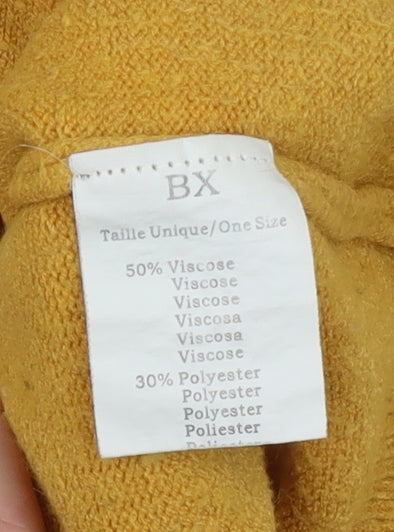 Womens UK Size One Size Enzoria Yellow Pullover Hoodie
