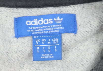 Mens UK Size S adidas Grey 1/2 Zip Hoodie