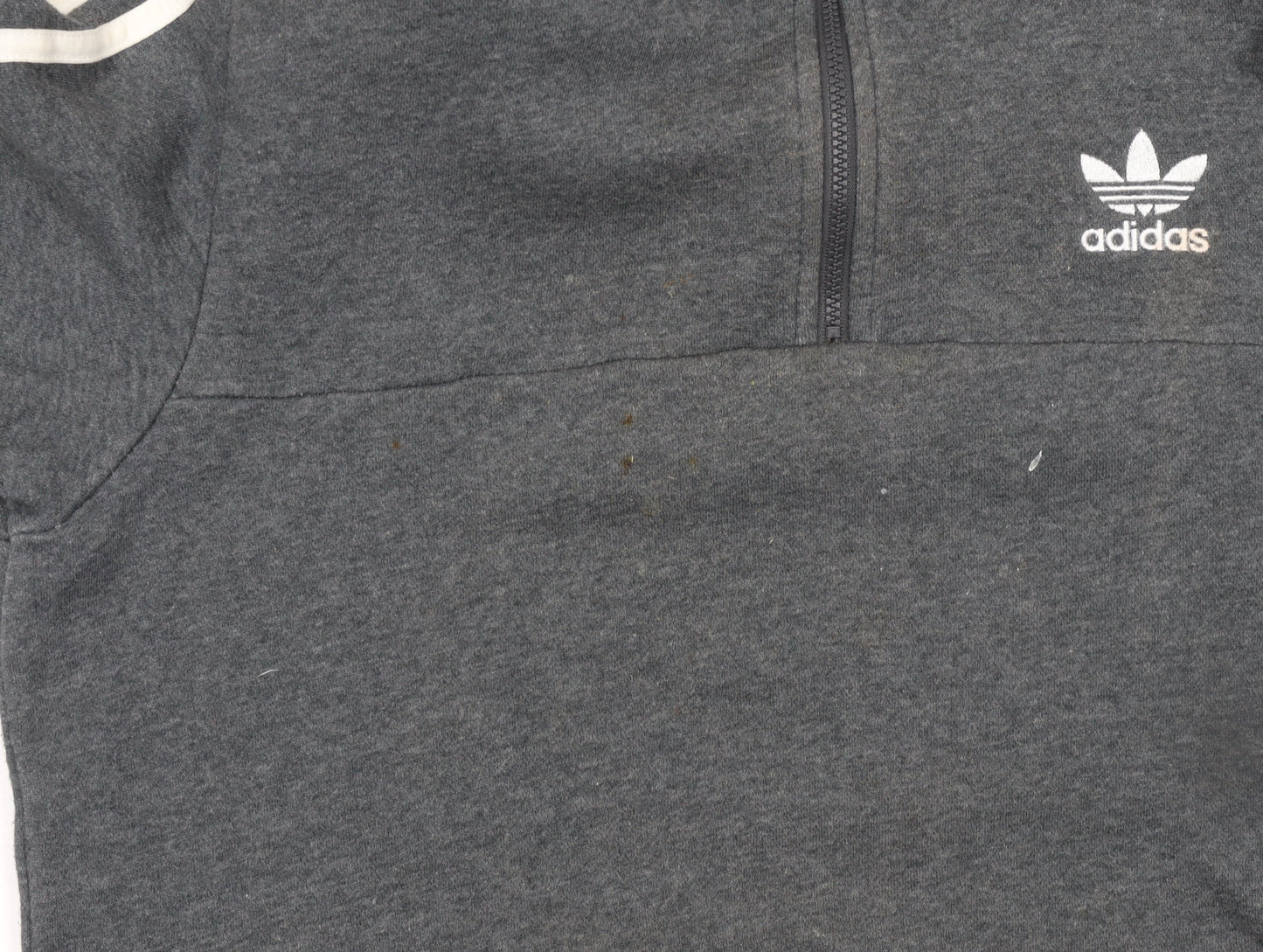 Mens UK Size S adidas Grey 1/2 Zip Hoodie