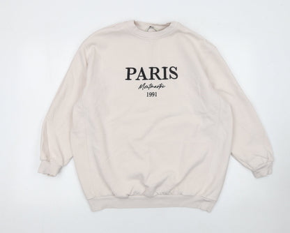 Womens UK Size S George Beige Pullover Sweatshirt