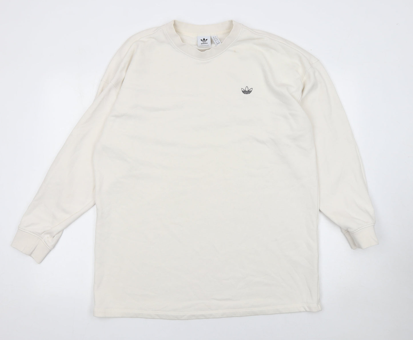 Womens UK Size 12 adidas Ivory Pullover Sweatshirt