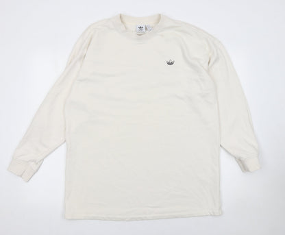 Womens UK Size 12 adidas Ivory Pullover Sweatshirt