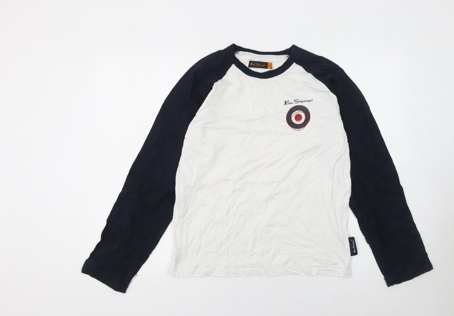 Boys UK Size 15-16 Years Ben Sherman White Ringer T-Shirt