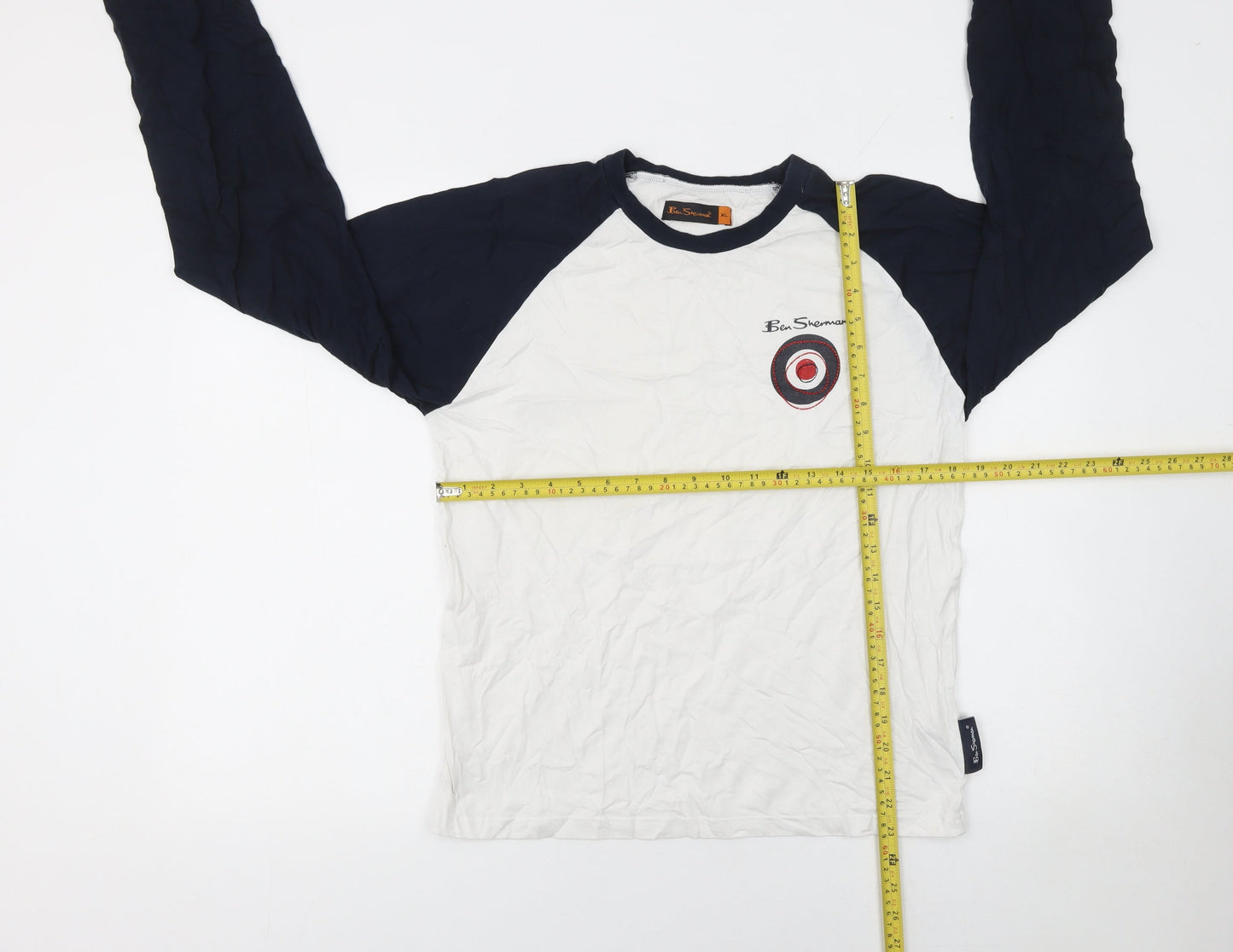 Boys UK Size 15-16 Years Ben Sherman White Ringer T-Shirt