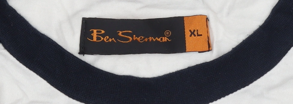 Boys UK Size 15-16 Years Ben Sherman White Ringer T-Shirt