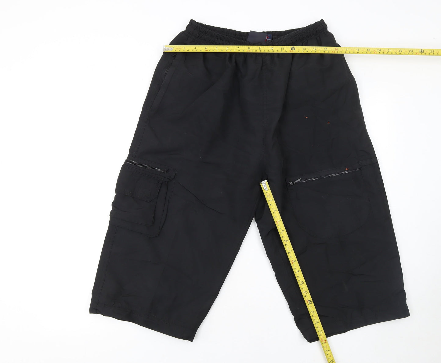 Mens UK Size L San Marino Regular Fit Jogger Black Trousers