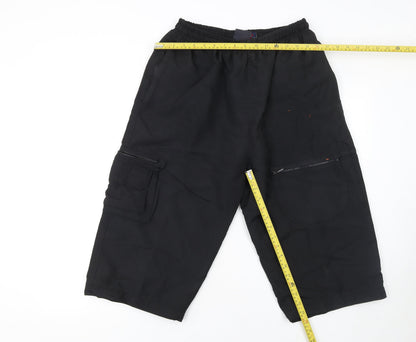 Mens UK Size L San Marino Regular Fit Jogger Black Trousers