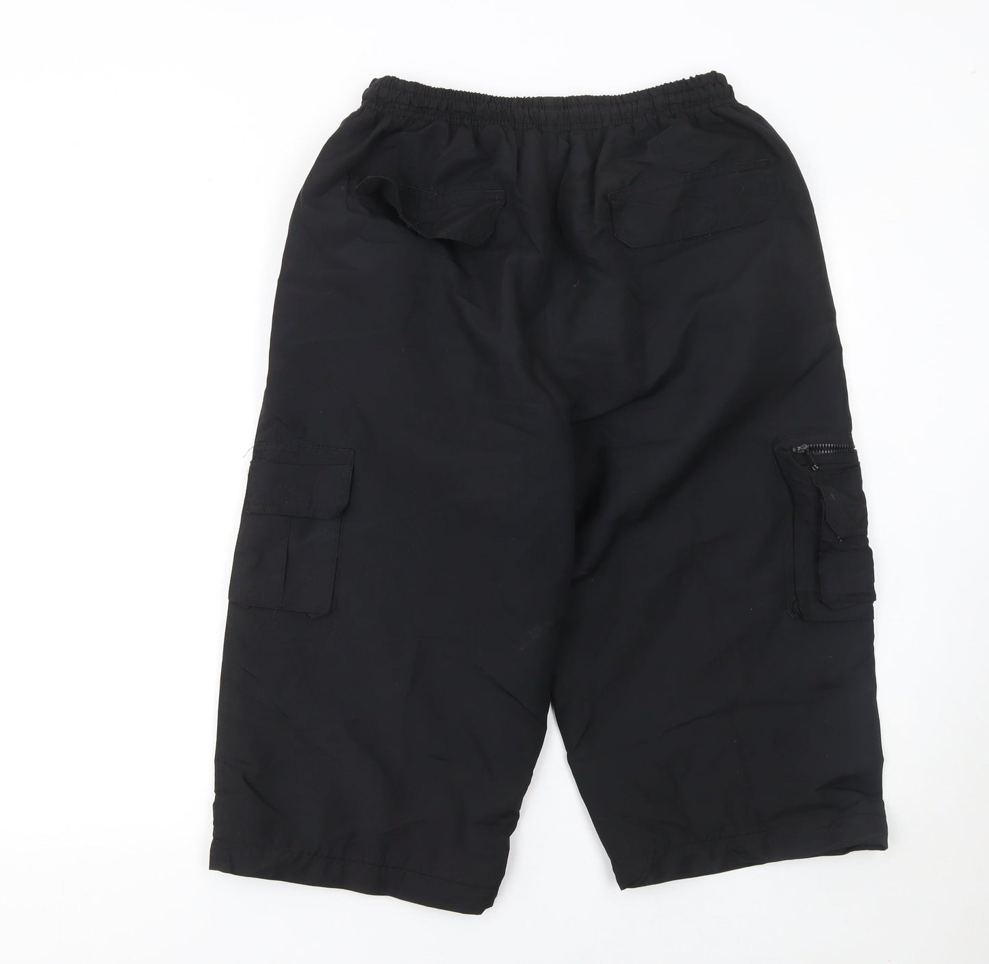 Mens UK Size L San Marino Regular Fit Jogger Black Trousers