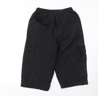 Mens UK Size L San Marino Regular Fit Jogger Black Trousers