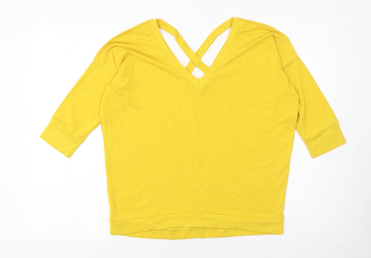 Womens UK Size 10 River Island Yellow Pullover Jumper
