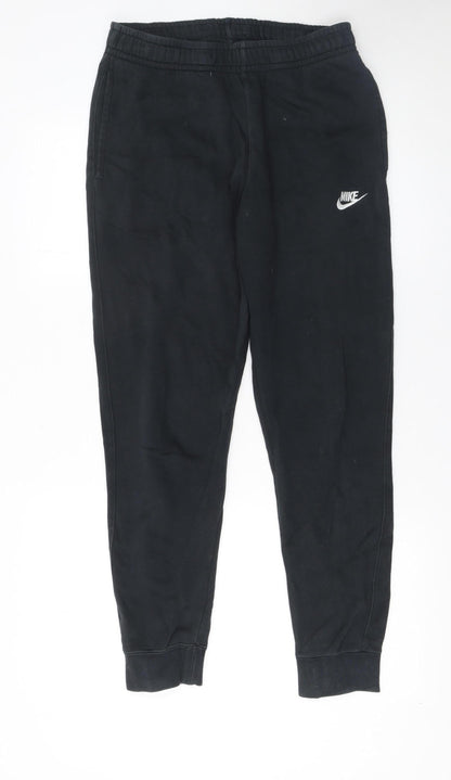 Mens UK Size S Nike Regular Fit Jogger Black Trousers