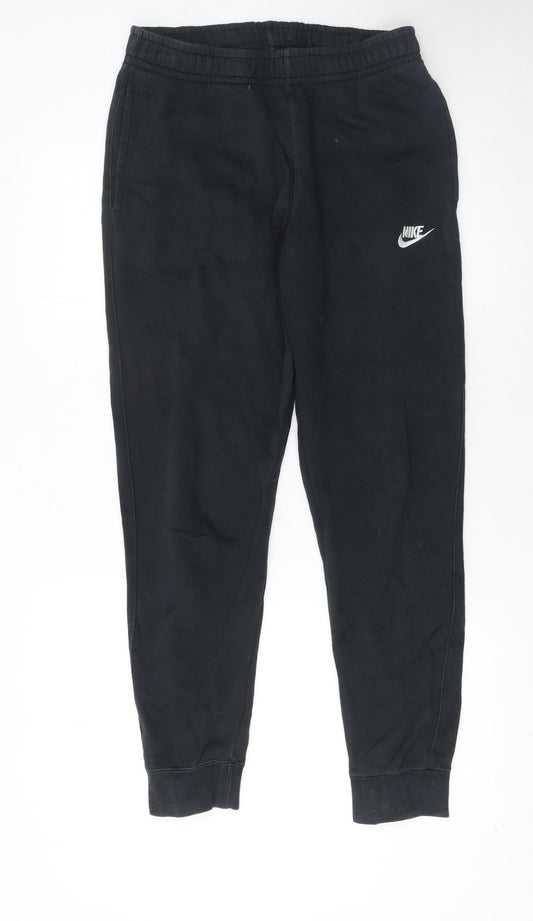 Mens UK Size S Nike Regular Fit Jogger Black Trousers