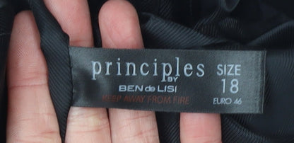 Principles by Ben de Lisi Womens Black Shawl Collar Blazer Size 18