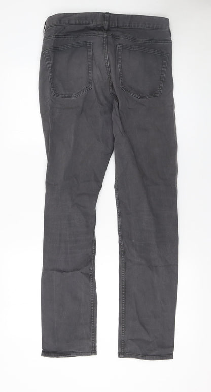 Mens UK Size M H&M Slim Fit Straight Grey Jeans