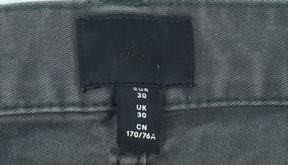 Mens UK Size M H&M Slim Fit Straight Grey Jeans