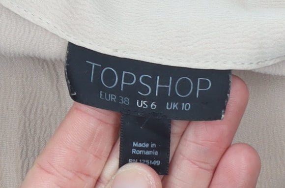 Womens UK Size 10 Topshop Regular Beige Suit Set