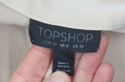 Womens UK Size 10 Topshop Regular Beige Suit Set
