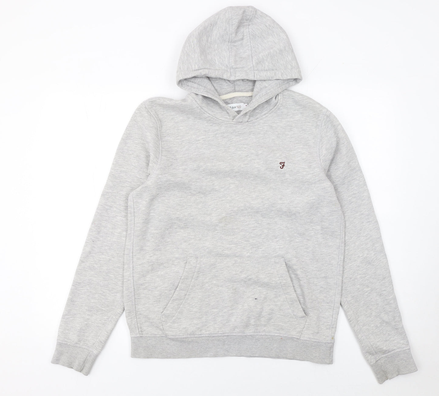 Mens UK Size M Farah Grey Pullover Hoodie