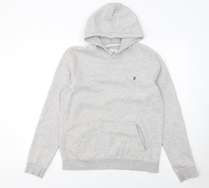 Mens UK Size M Farah Grey Pullover Hoodie